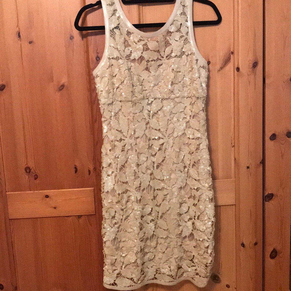 BCBG Sequin and Lace Dress